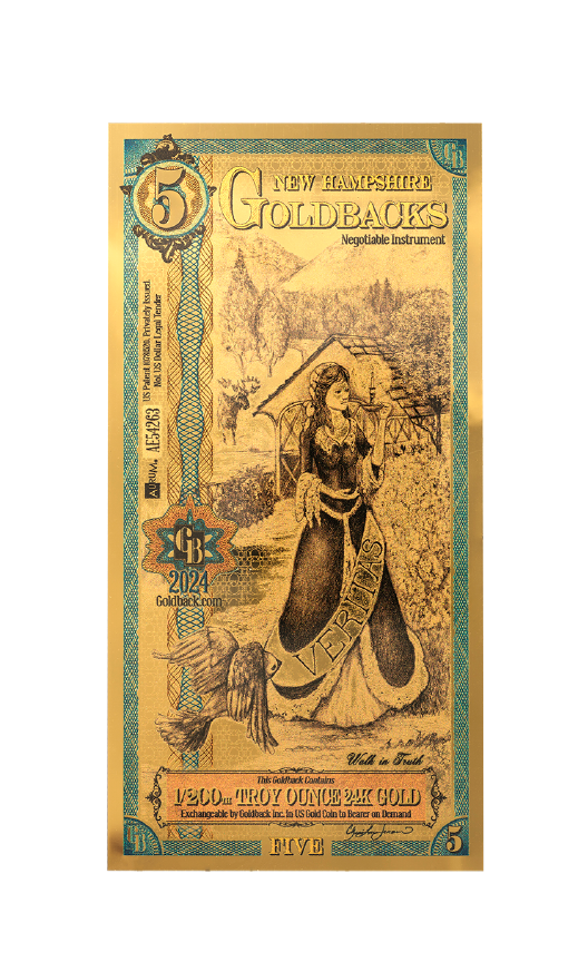 New Hampshire — 5 Goldbacks distributor bundle