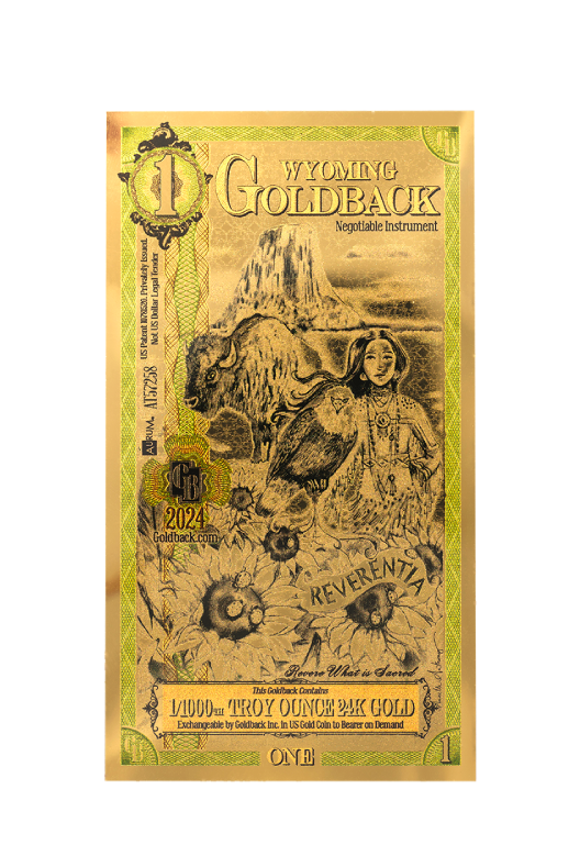 Wyoming — 1 Goldback distributor bundle